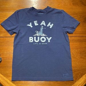 Life is Good blue Yeah Buoy Crusher tee size Small